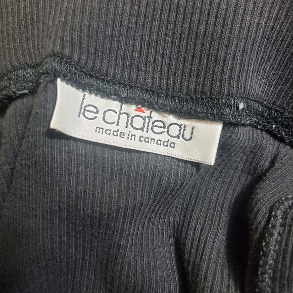 Le Chateau Small Skirt Button Downs Vintage Black Gray - Picture 4 of 6